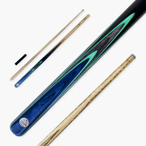 Baize Master Blue Admiral 2 Piece Snooker and Pool Cue with 9.5mm Pro-Impact Tip Baize Master