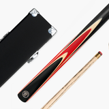 Jonny 8 Ball Sniper 2 Piece English Pool Cue and Case Set 8mm Pro Tip With Black Hard Case