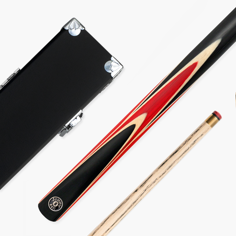 Jonny 8 Ball Sniper 2 Piece English Pool Cue and Case Set 8mm Pro Tip With Black Hard Case