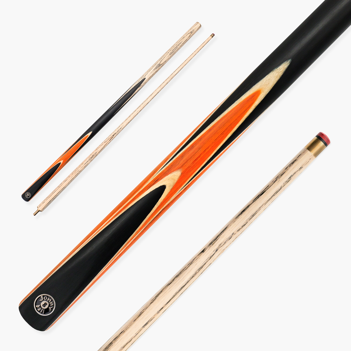 Jonny 8 Ball 2 Piece SNIPER 57 Inch Ash English Pool Cue with 8mm Pro Leather Tip