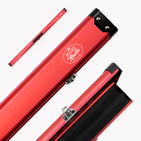 Baize Master Summit ¾ 2 Slot Luxury Aluminium Snooker and Pool Cue Case with Chunky Metal Ends – Holds 1 x ¾ Joint Cue + Extensions
