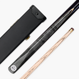 Baize Master Silver Series 48 Inch CONQUEST Junior Kids Short Snooker Pool 2pc Ash Cue Set with MEDIUM BLACK HARD CASE - 9.5mm