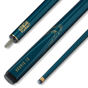 PowerGlide ARAMID 57 Inch 2 Piece Centre Joint Carbon Fibre Snooker Cue 10mm Tip