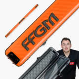 FFGM The Rocket Ronnie O'Sullivan 1 Piece 2 Slot Ultra Luxury Orange Snooker and Pool Cue Case - Holds 2 x One Piece Cues Cue + Case