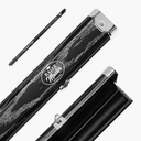 Baize Master Pro Aluminium One Piece Woodgrain Cue Case Metal Ends - Holds 2 Cues
