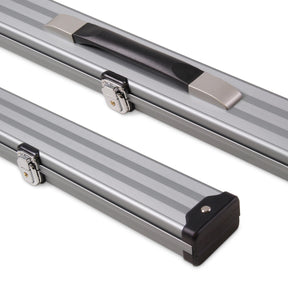 1 Piece Wide Aluminium LOCKABLE LUXURY Snooker Pool Cue Case - Holds 2 Cues