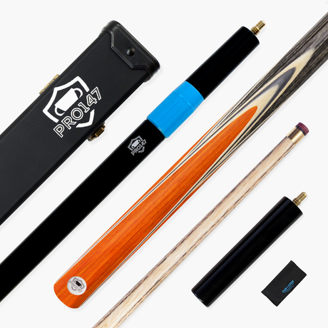 PRO147 TRIUMPH 3/4 Joint Premium Ash Snooker and Pool Cue and Case Set with 9.5mm Professional Layered Tip