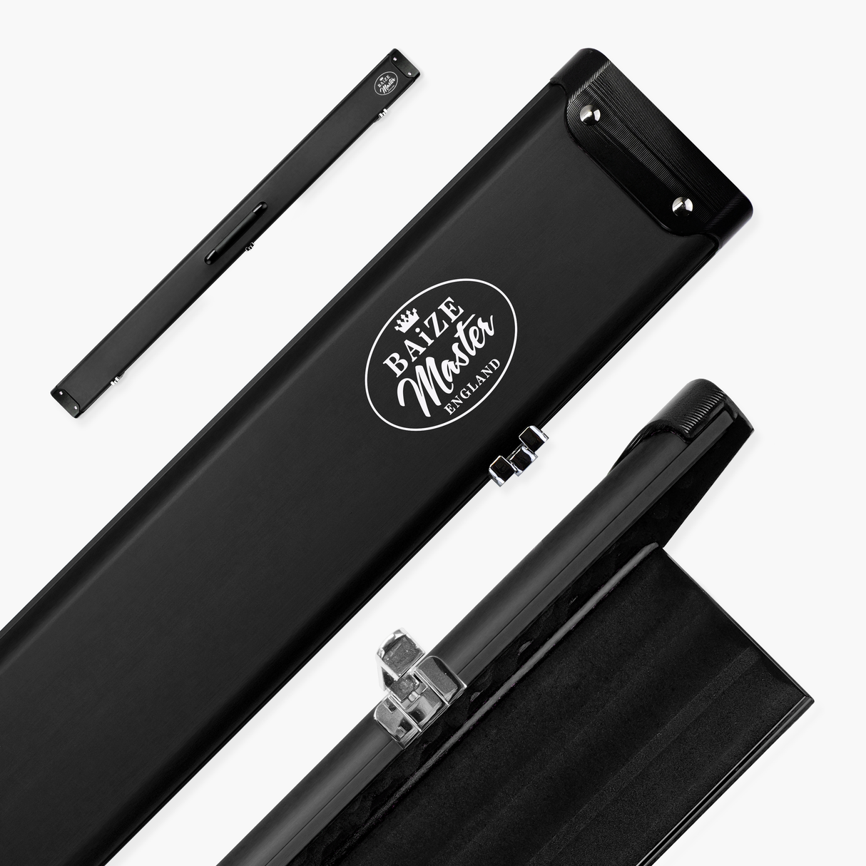Baize Master Summit One Piece Three Slot Luxury Aluminium Snooker and Pool Cue Case with Chunky Metal Ends – Holds 3 x One Piece Cues