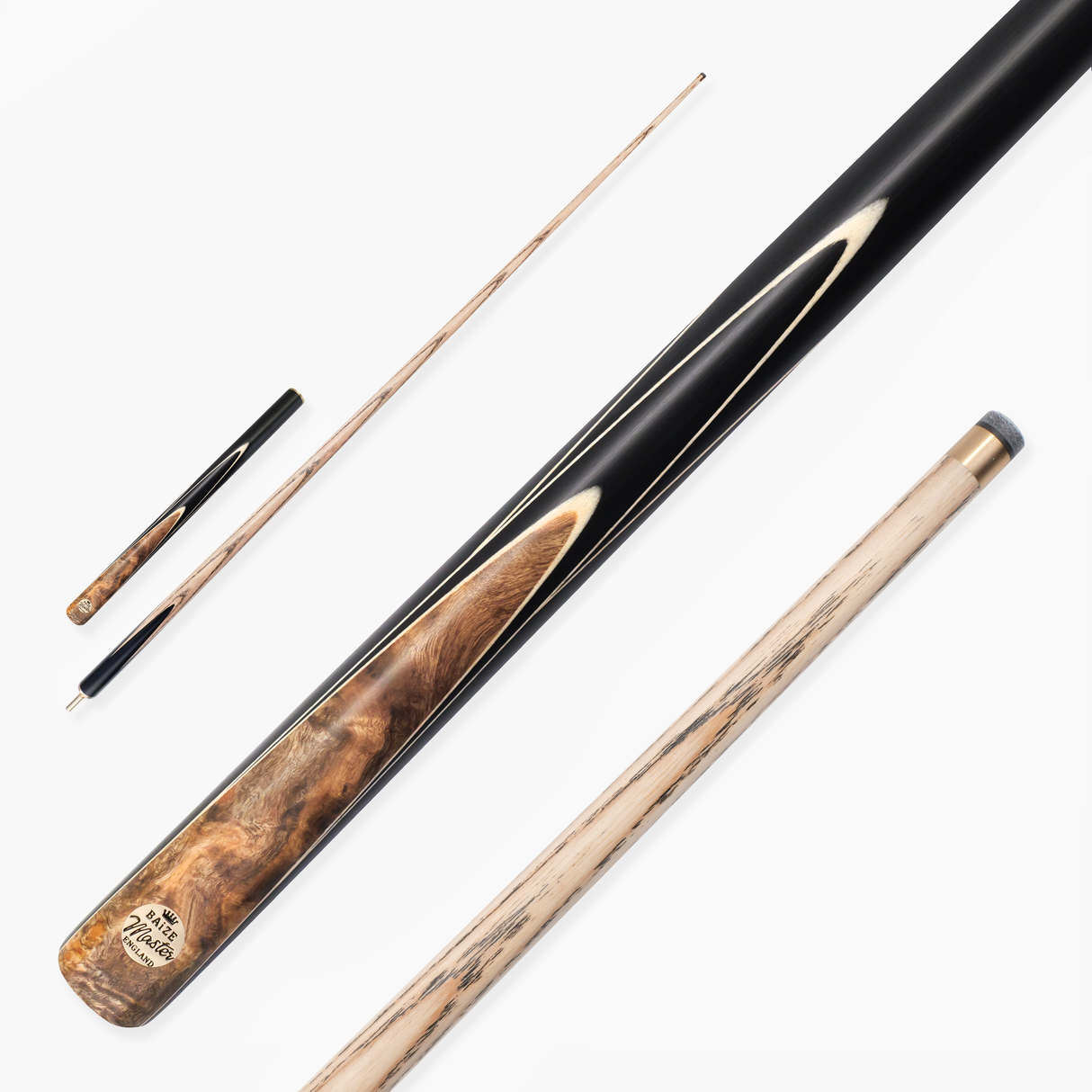 Baize Master Marble Marksman ¾ Joint English Pool Cue with 8.5mm Baize Master Pro Impact Hybrid Tip