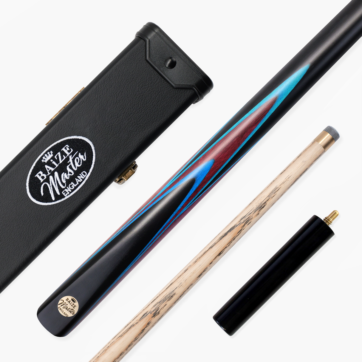 Baize Master Junior Marksman 52 Inch 3/4 Joint English Pool Cue and Case Set with 9mm Tip