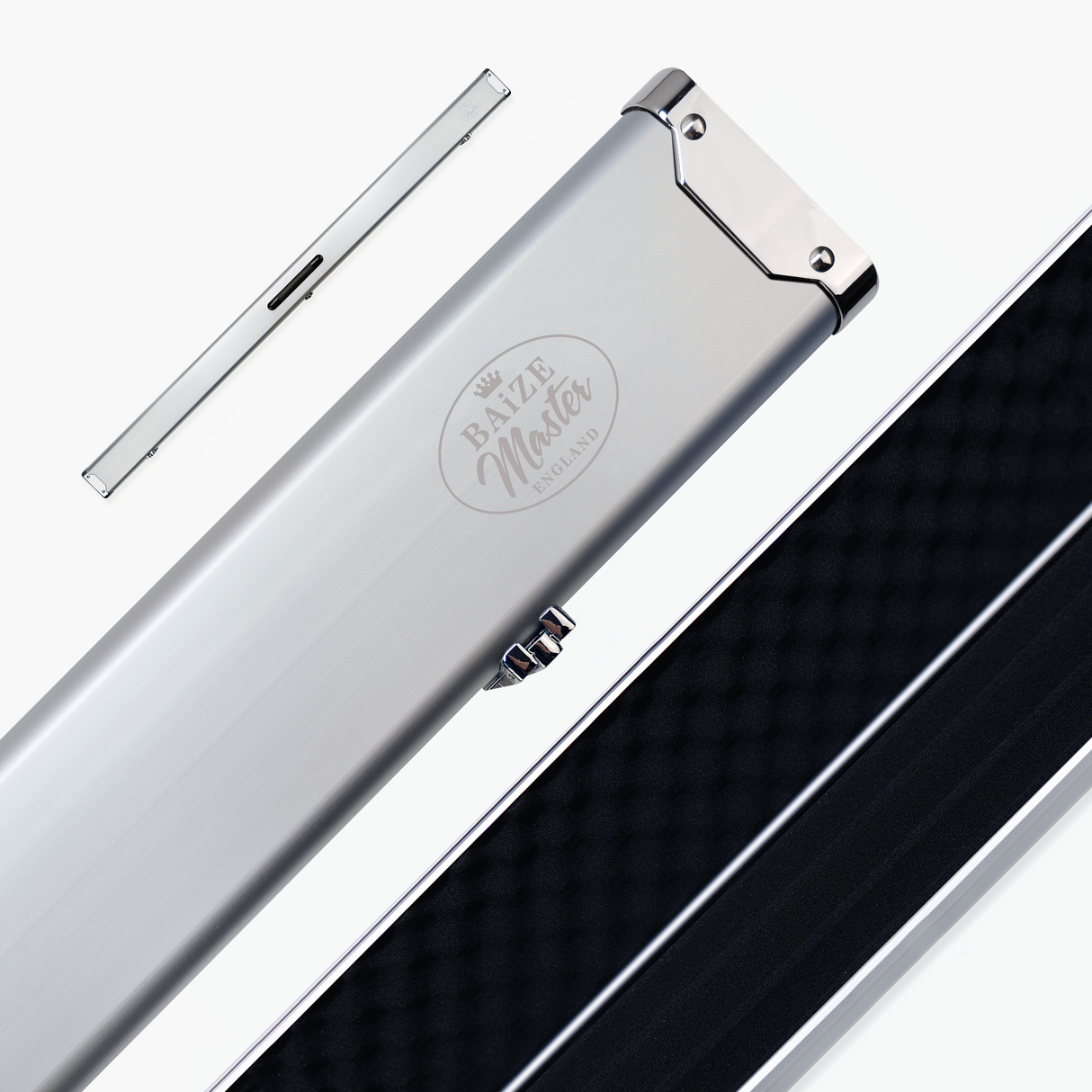 Baize Master SATIN LINE Pro Aluminium 3/4 Luxury Snooker Pool Cue Case – Holds Two ¾ Joint Cues Baize Master