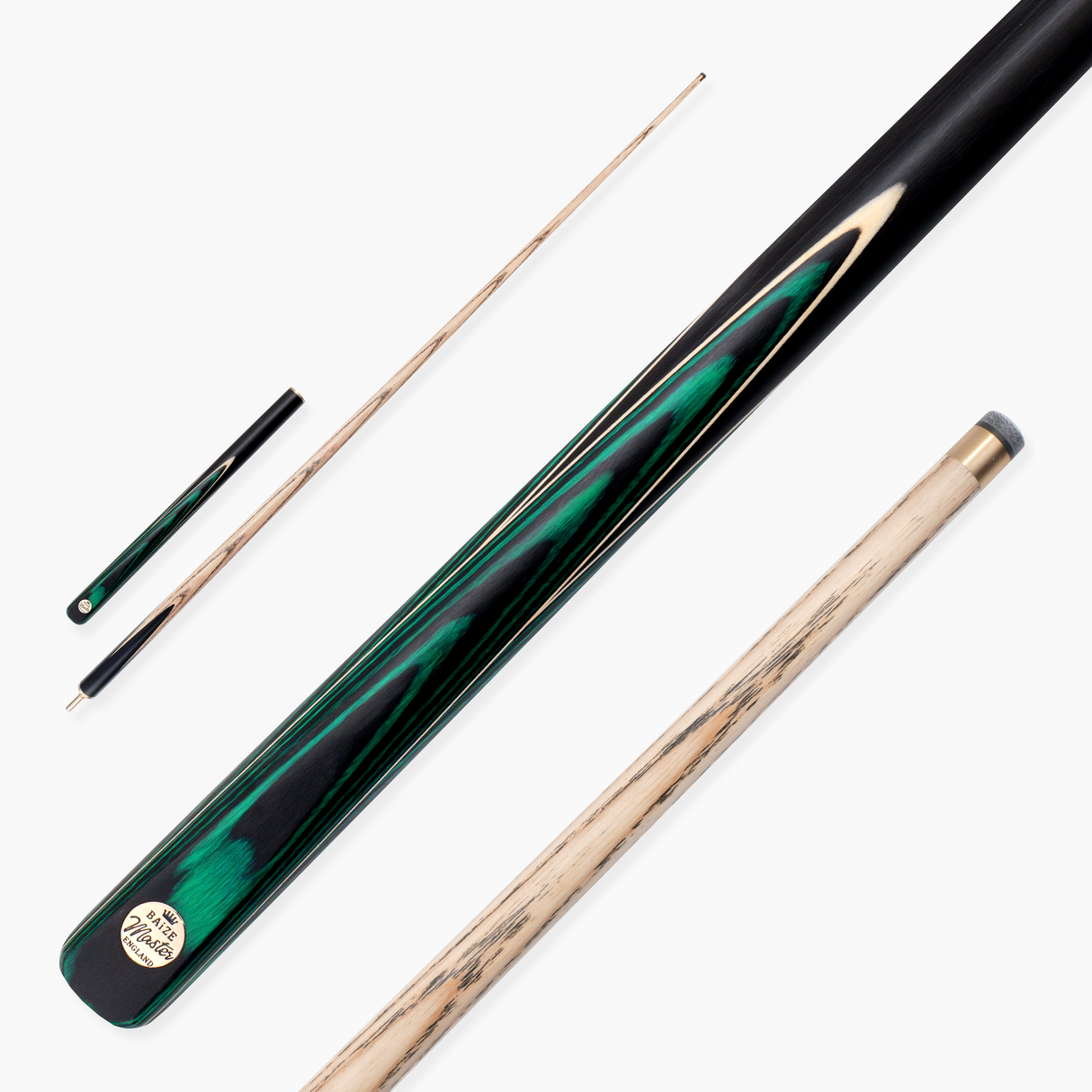 Baize Master Emerald Marksman ¾ Joint English Pool Cue with 8.5mm Baize Master Pro Impact Hybrid Tip