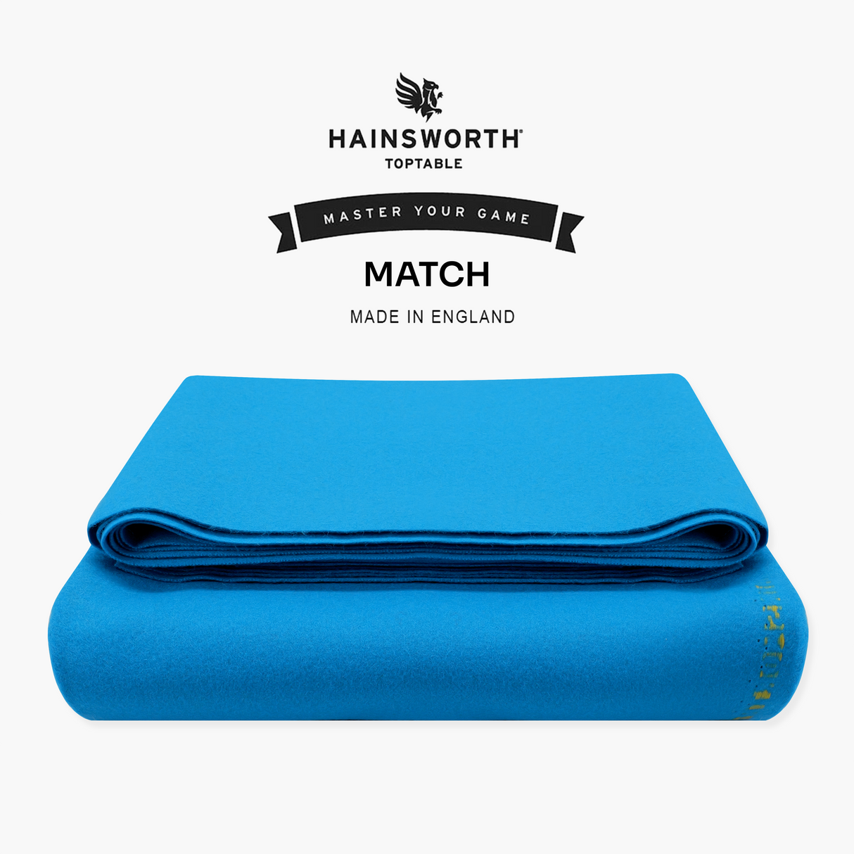 Hainsworth Match Tournament Blue English Pool Table Cloth for 7 Foot UK Pool Table - Bed and Cushion Set