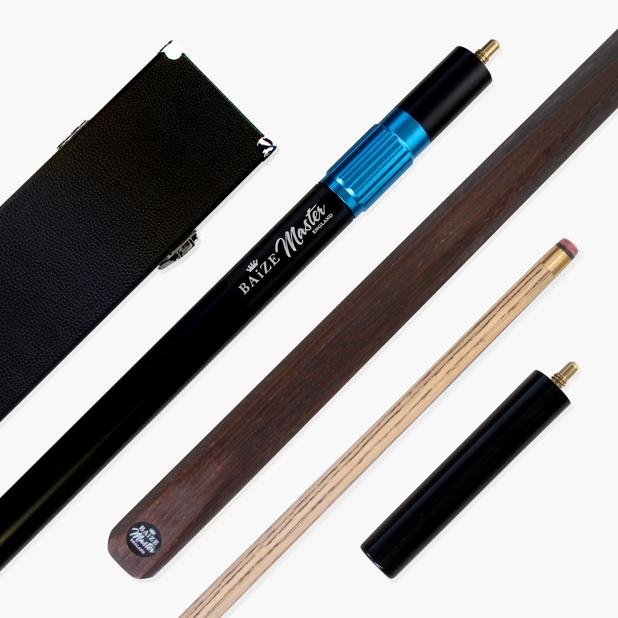 Baize Master Challenger 57" 2-Piece Cue - 9.3mm Tip with Case, Extension & Mini Butt