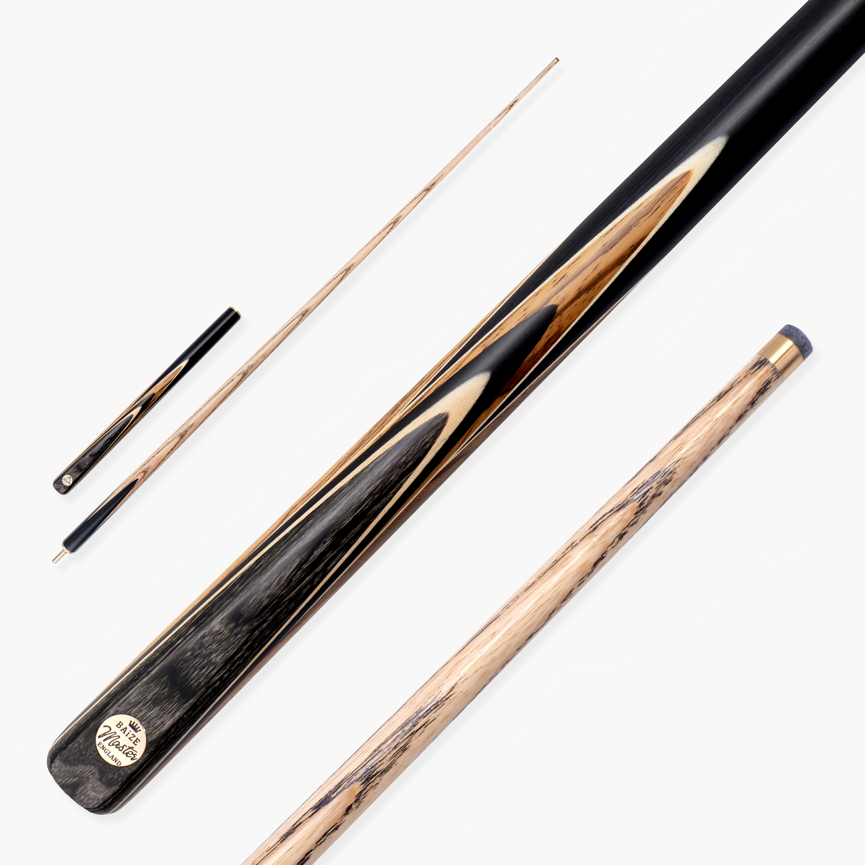 Baize Master Vintage Marksman ¾ Joint English Pool Cue with 8.5mm Baize Master Blue Pressed Tip