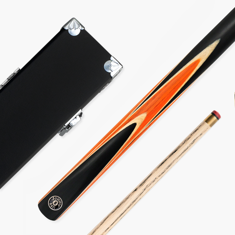 Jonny 8 Ball Sniper 2 Piece English Pool Cue and Case Set 8mm Pro Tip With Black Hard Case