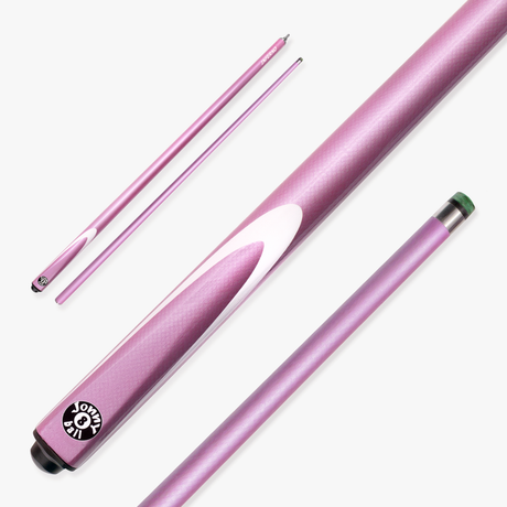 Jonny 8 Ball Inferno 2 Piece Graphite Fiberglass Snooker and Pool Cue 9.5mm Green Layered Tip