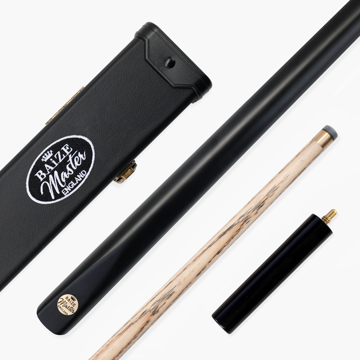 Baize Master Raven Marksman ¾ Joint English Pool Cue and Case Set with 8.5mm Baize Master Pro Impact Hybrid Tip