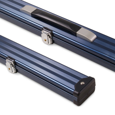 1 Piece Wide Aluminium LOCKABLE LUXURY Snooker Pool Cue Case - Holds 2 Cues