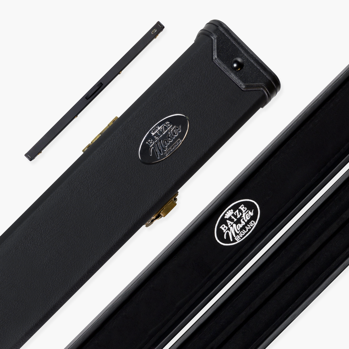 Baize Master 1 Piece 2 Slot Plain Black Deluxe Snooker and Pool Cue Case – Holds 2 Cues