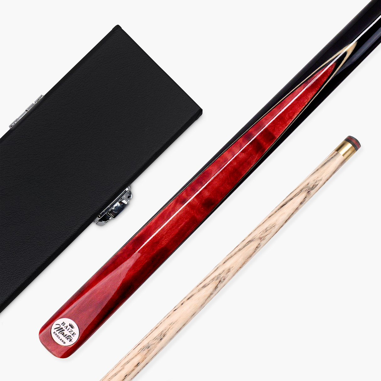 Baize Master 57 Inch CONQUEST 2 Piece Snooker Pool Cue and Hard Case Set 9.5mm Tip