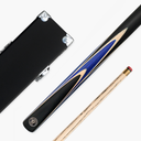 Jonny 8 Ball Sniper 2 Piece English Pool Cue and Case Set 8mm Pro Tip With Black Hard Case