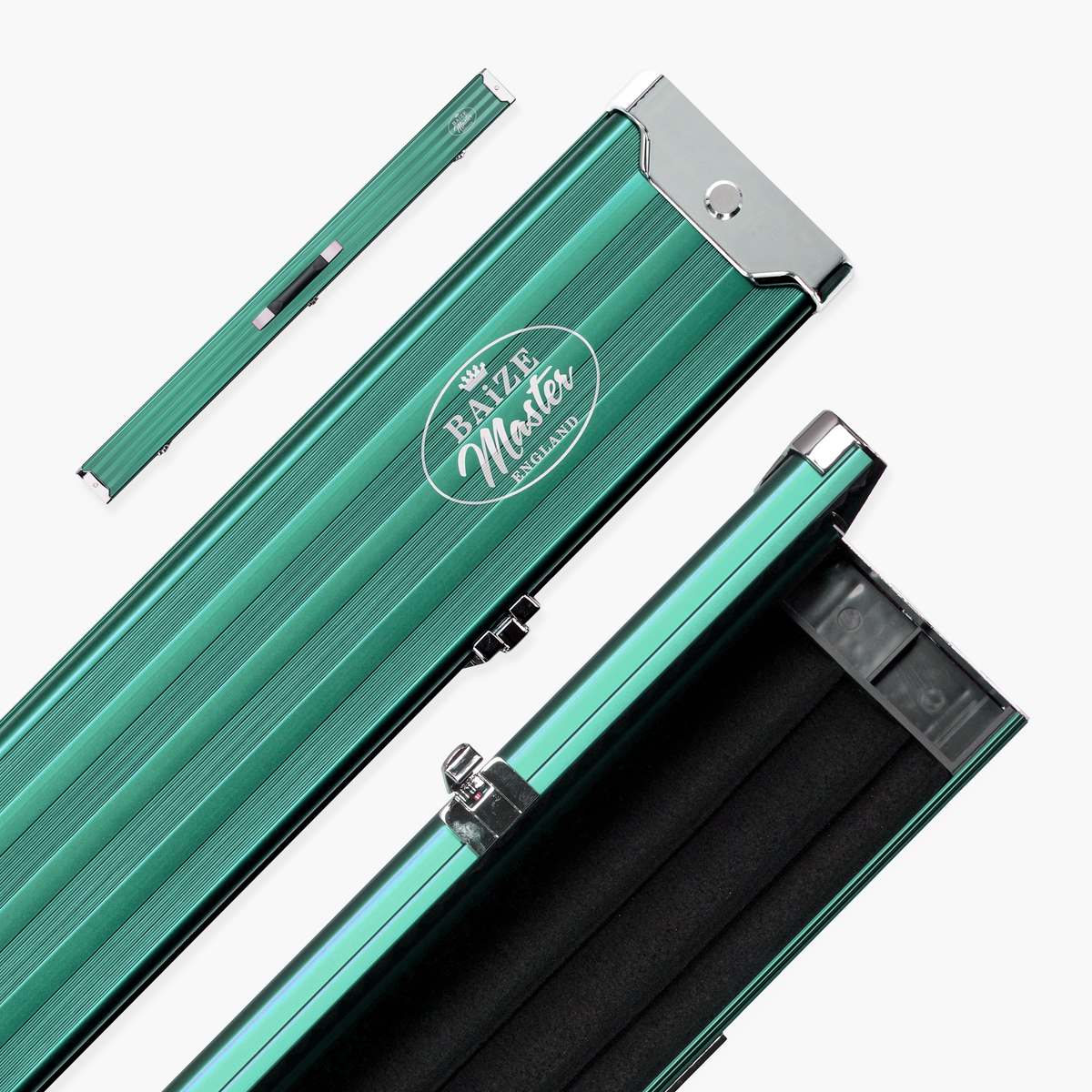 Baize Master Pro Line Wide 3/4 3 Slot Luxury Aluminium Snooker and Pool Cue Case - Holds 2 Cues