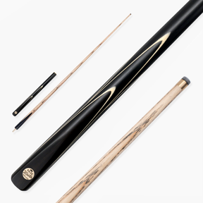 Baize Master Black Centurion 58 Inch 3/4 Joint Hand Spliced Snooker and Pool Cue with 9.5mm Pro Impact Hybrid Tip Baize Master