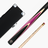 Jonny 8 Ball Sniper 2 Piece English Pool Cue and Case Set 8mm Pro Tip With Black Hard Case