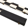 Deluxe 1 Piece WIDE CHEQUERED Snooker Pool Cue Case with Plastic Ends - Holds 3 Cues