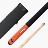 Jonny 8 Ball Orange Torpedo 48 Inch 2 Piece Junior Kids Snooker Pool Cue and Hard Case Set 9.5mm Tip