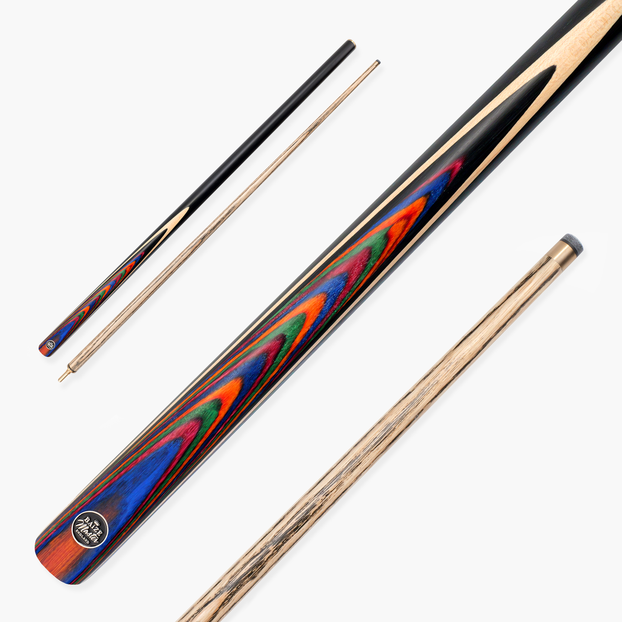 Baize Master BLACKLINE CLASSIC 2 Piece English Pool Cue 8.5mm Baize Master Pro Impact Tip
