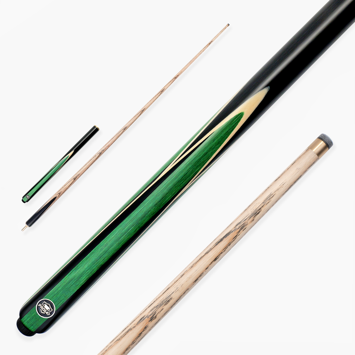 PRO147 Jester 57 Inch 3/4 Joint Hand Spliced Snooker and Pool Cue with 9.3mm Pro Tip PRO147