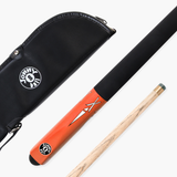 Jonny 8 Ball Orange Torpedo 48 Inch 2 Piece Junior Kids Snooker Pool Cue and Case Set 9.5mm Tip