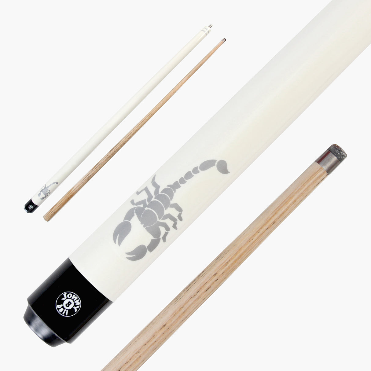 Jonny 8 Ball SCORPION 57 Inch 2 Piece Ash Snooker Pool Cue 9mm Tip