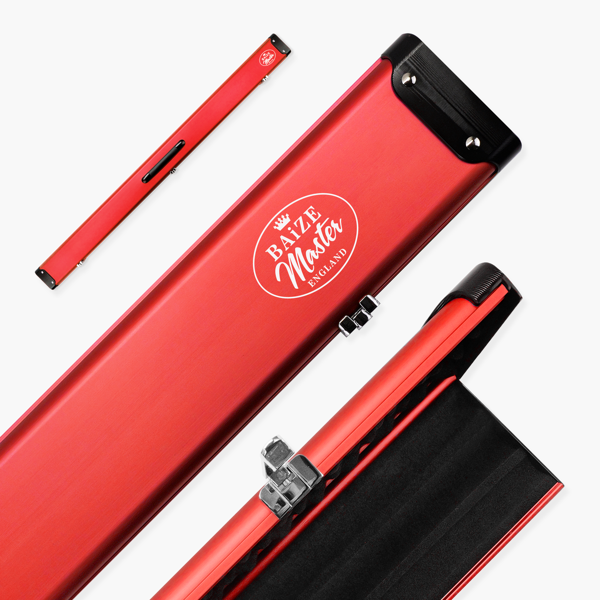 Baize Master Summit One Piece Three Slot Luxury Aluminium Snooker and Pool Cue Case with Chunky Metal Ends – Holds 3 x One Piece Cues