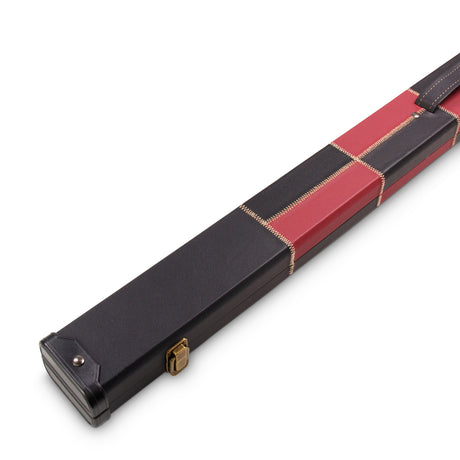 Deluxe 3/4 CHEQUERED Cue Case with Plastic Ends and Horizontal Chalk Compartment