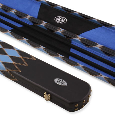 Baize Master 1 Piece DIAMONDS Luxury Round Ends Snooker Pool Cue Case with Studs - Holds 3 Cues