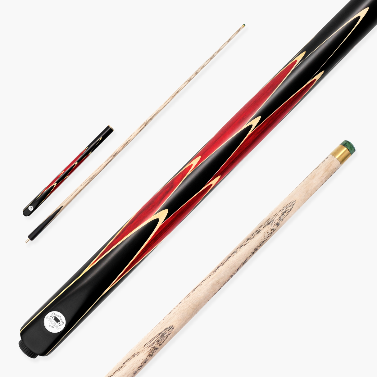 PRO147 Lancet 3/4 Joint Snooker and Pool Cue with 9.5mm Green Layered Tip