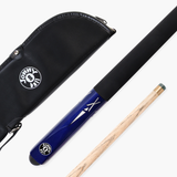 Jonny 8 Ball BLUE TORPEDO 48 Inch 2 Piece Junior Kids Snooker Pool Cue and Case Set 9.5mm Tip