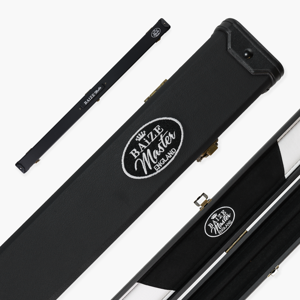 Baize Master Plain Black Deluxe Snooker and Pool Cue Case for 51 Inch Cues – Holds Two 1 Piece 51 Inch Cues