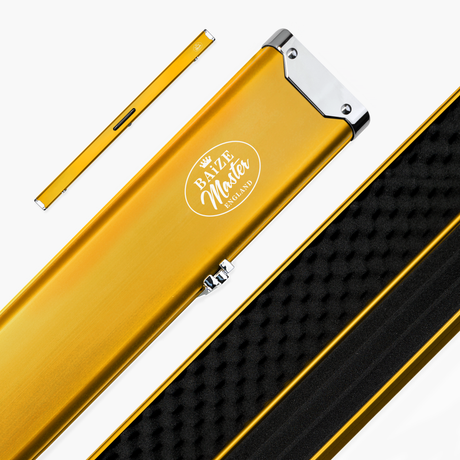 Baize Master SATIN LINE Pro Aluminium 3/4 Luxury Snooker Pool Cue Case – Holds Two ¾ Joint Cues Baize Master