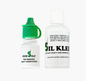 SIL KLEEN & CUE SILK Shaft & Ferrule Cleaner & Polish - the ideal combination! Cue Silk