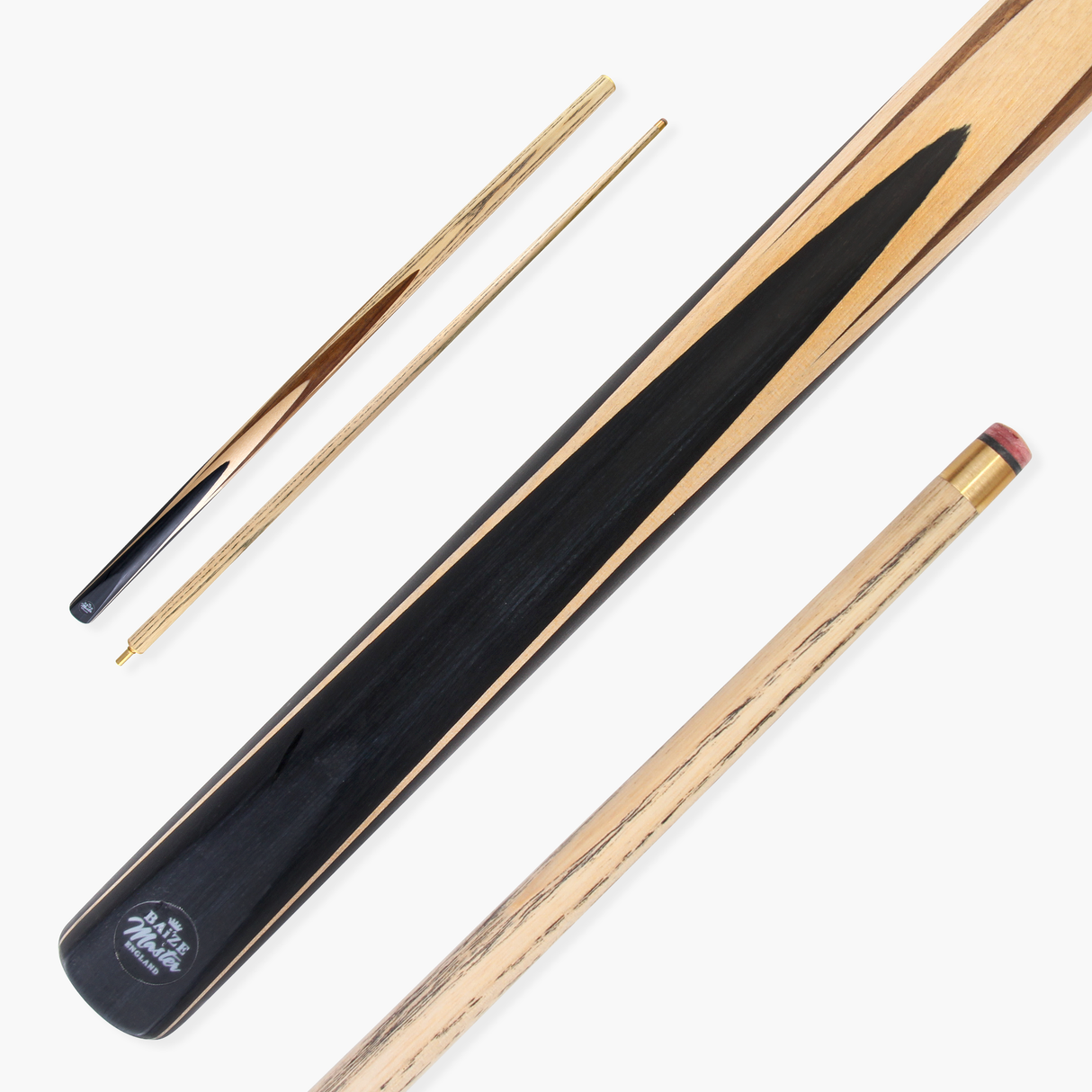 Baize Master Paragon 57 Inch 2 Piece Centre Joint Snooker Pool Cue 9.3mm Pro Leather Tip