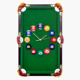 Rectangular Pool Table Design Wall Clock - 46cm x 29cm