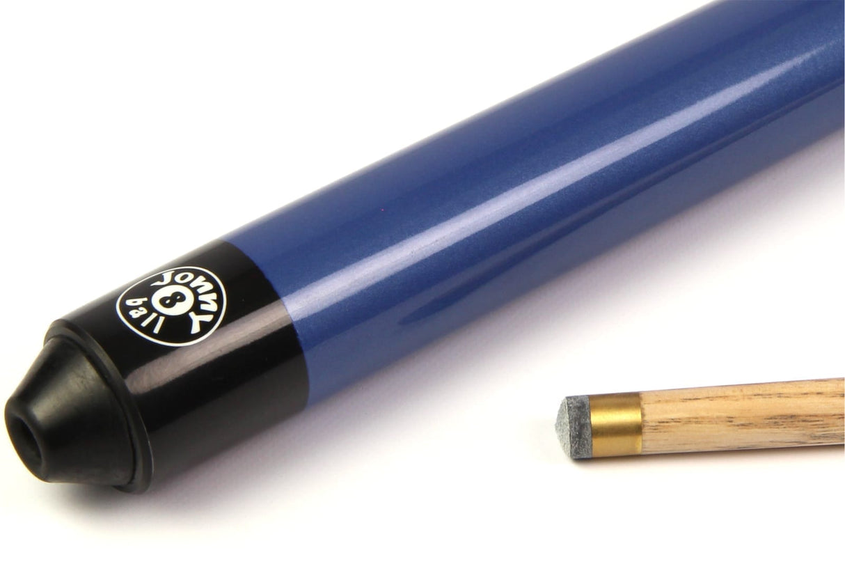 Jonny 8 Ball 36 Inch BLUE JET JUNIOR Kids 2pc Ash Snooker Cue & SOFT CASE