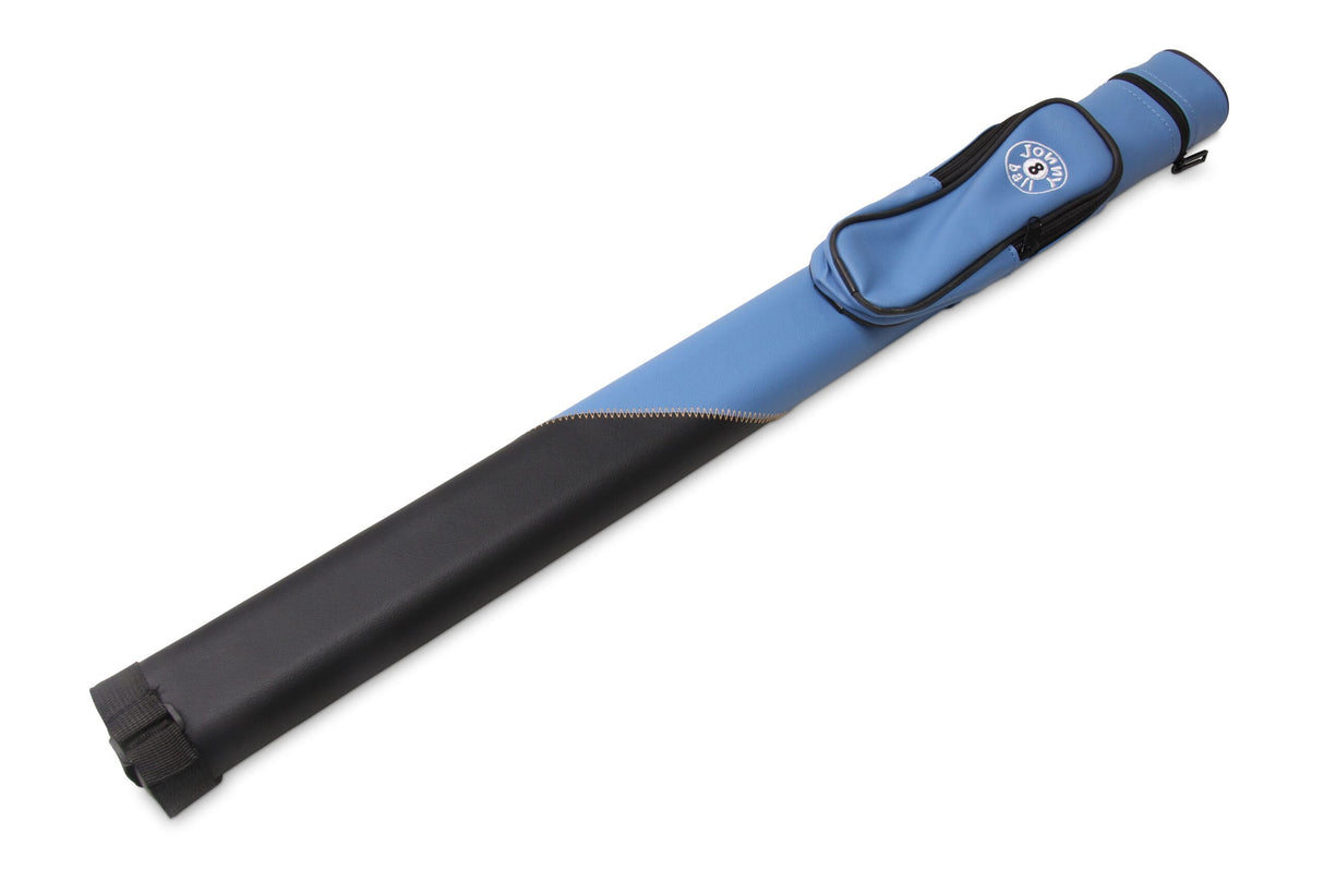 Jonny 8 Ball Two Tone Oval Pool Cue Case - Holds One 2 Piece Cue + Accessories