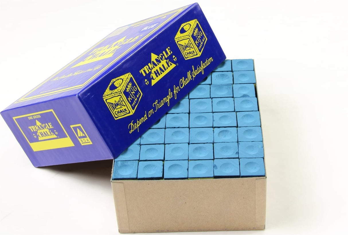 24 Pieces BLUE Triangle Snooker or Pool Chalk - Worlds Most Popular Chalk!