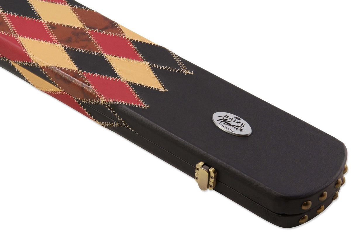 Baize Master 1 Piece DIAMONDS Luxury Round Ends Snooker Pool Cue Case with Studs - Holds 3 Cues