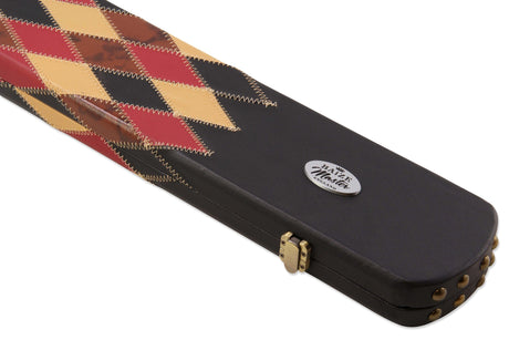 Baize Master 1 Piece DIAMONDS Luxury Round Ends Snooker Pool Cue Case with Studs - Holds 3 Cues